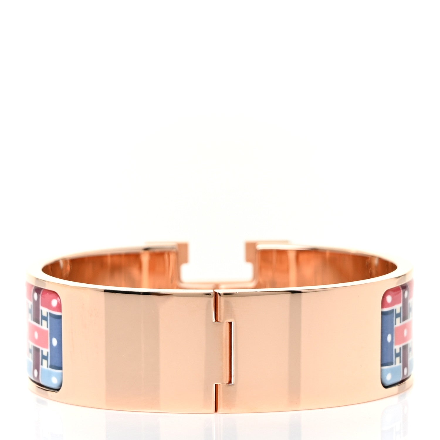 Hermes Enamel Print Son Du H Wide Clic Clac H Bracelet GM Album De Soie 3 of 4