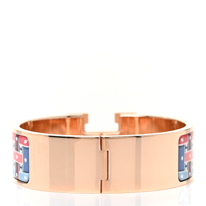 Hermes Enamel Print Son Du H Wide Clic Clac H Bracelet GM Album De Soie 3 of 4