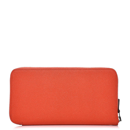 Hermes Epsom Barenia Silk'In Wallet Orange Poppy Fauve Rose Candy 1 of 8