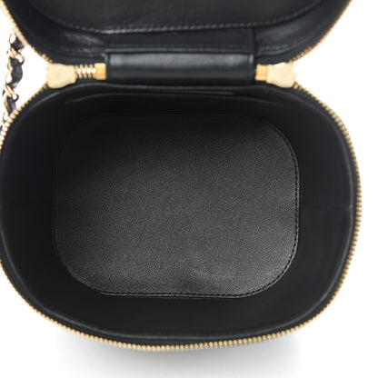 Chanel Lambskin Quilted Trendy Vanity Case Black 5 of 15