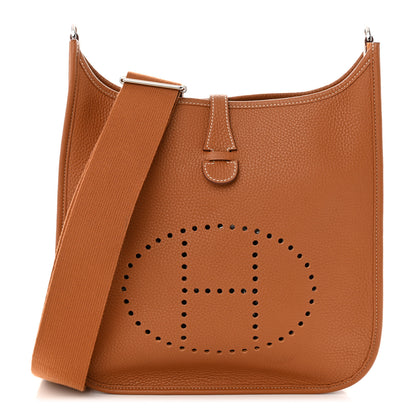 Hermes Taurillon Clemence Evelyne III PM Gold 1 of 11