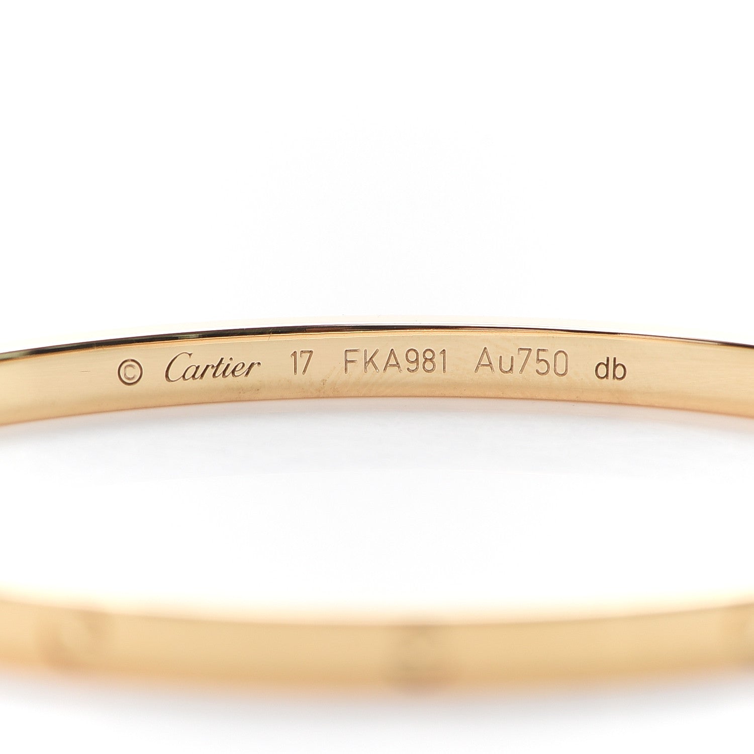 Cartier 18K Yellow Gold Small LOVE Bracelet 17 5 of 7