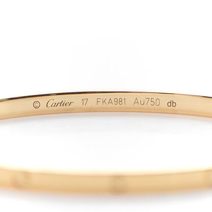 Cartier 18K Yellow Gold Small LOVE Bracelet 17 5 of 7