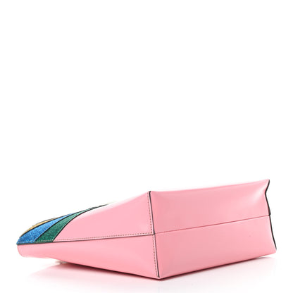 Gucci Calfskin Childrens Rainbow Tote Lotus Pink Crop Multicolor 4 of 10
