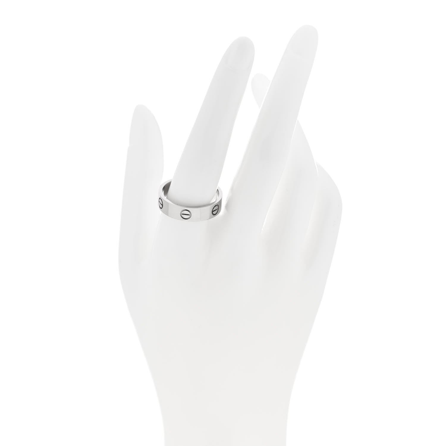 Cartier 18K White Gold 5.5mm LOVE Ring 62 10 2 of 5