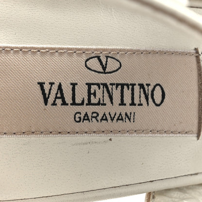 Valentino Garavani Calfskin Lacquered Monochrome Rockstud Ankle Strap 100mm Pumps 35 Ivory 7 of 9