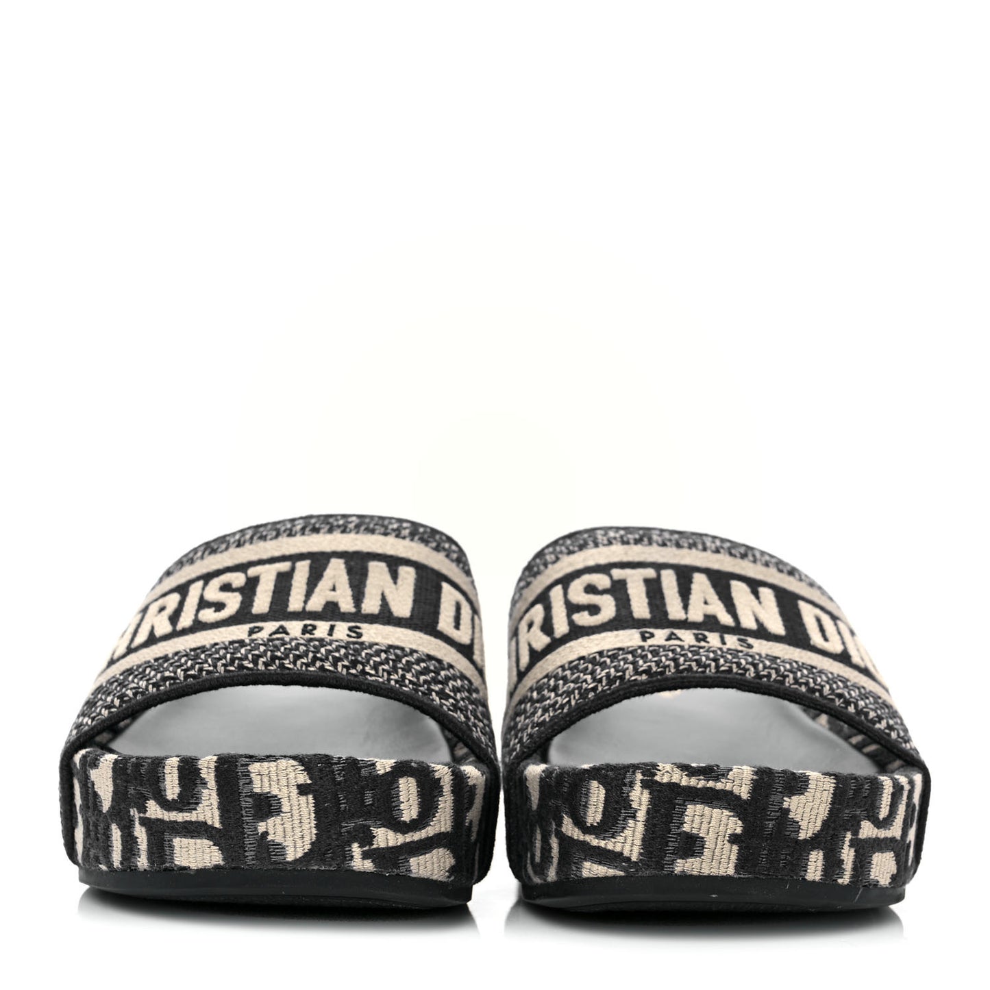 Oblique D-Way Platform Slide Sandals 36 Deep Blue