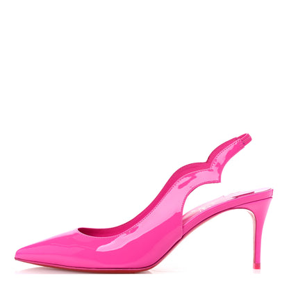 Christian Louboutin Patent Hot Chick Slingback 70 Pumps 37 Bolerose 1 of 9
