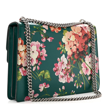 Gucci Calfskin Blooms Print Medium Dionysus Shoulder Bag Bright Emerald Multicolor 3 of 10