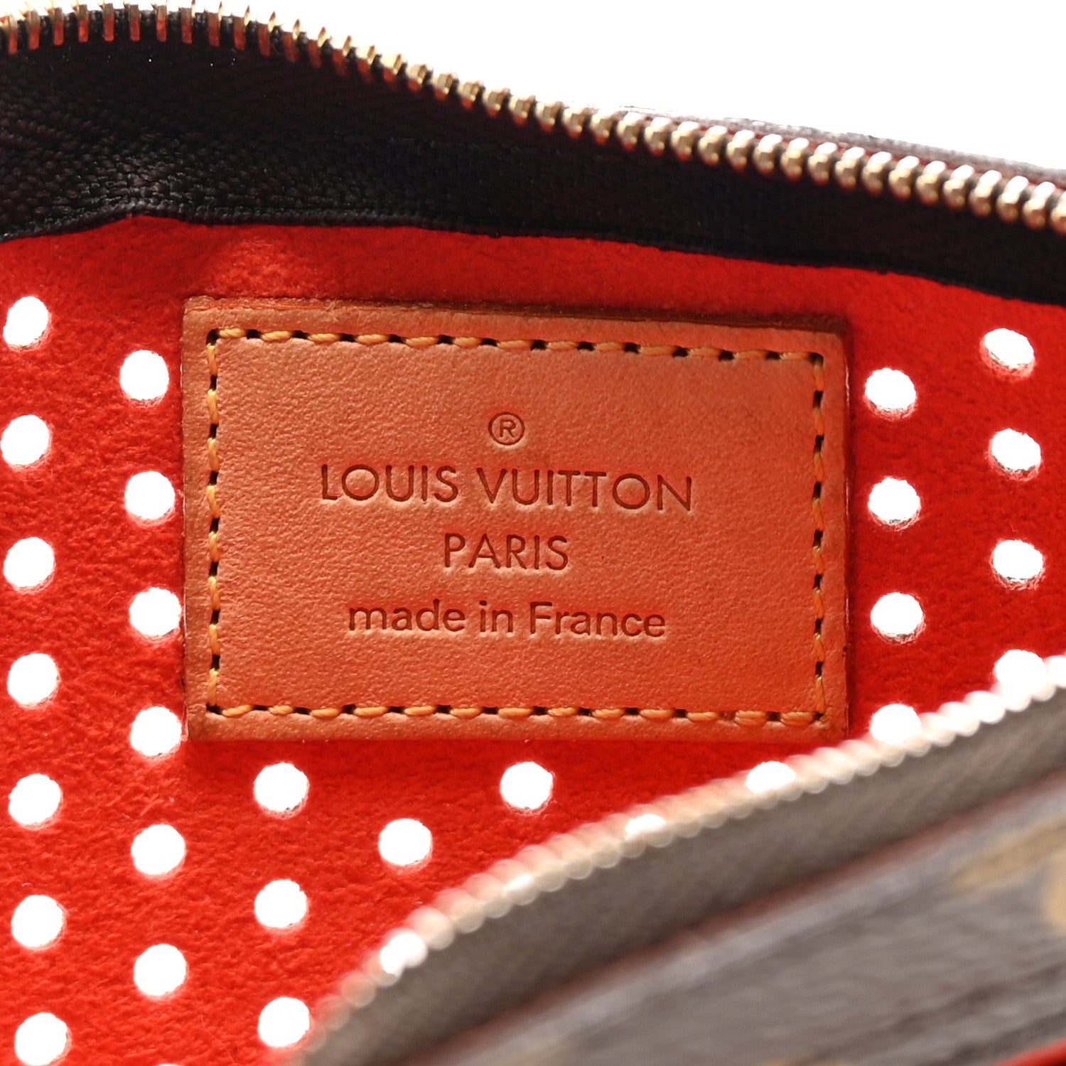Louis Vuitton Monogram Perforated Pochette Plat Orange 7 of 7
