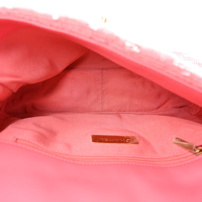 Chanel Sequin Quilted Medium Chanel 19 Flap Coral 5 of 11