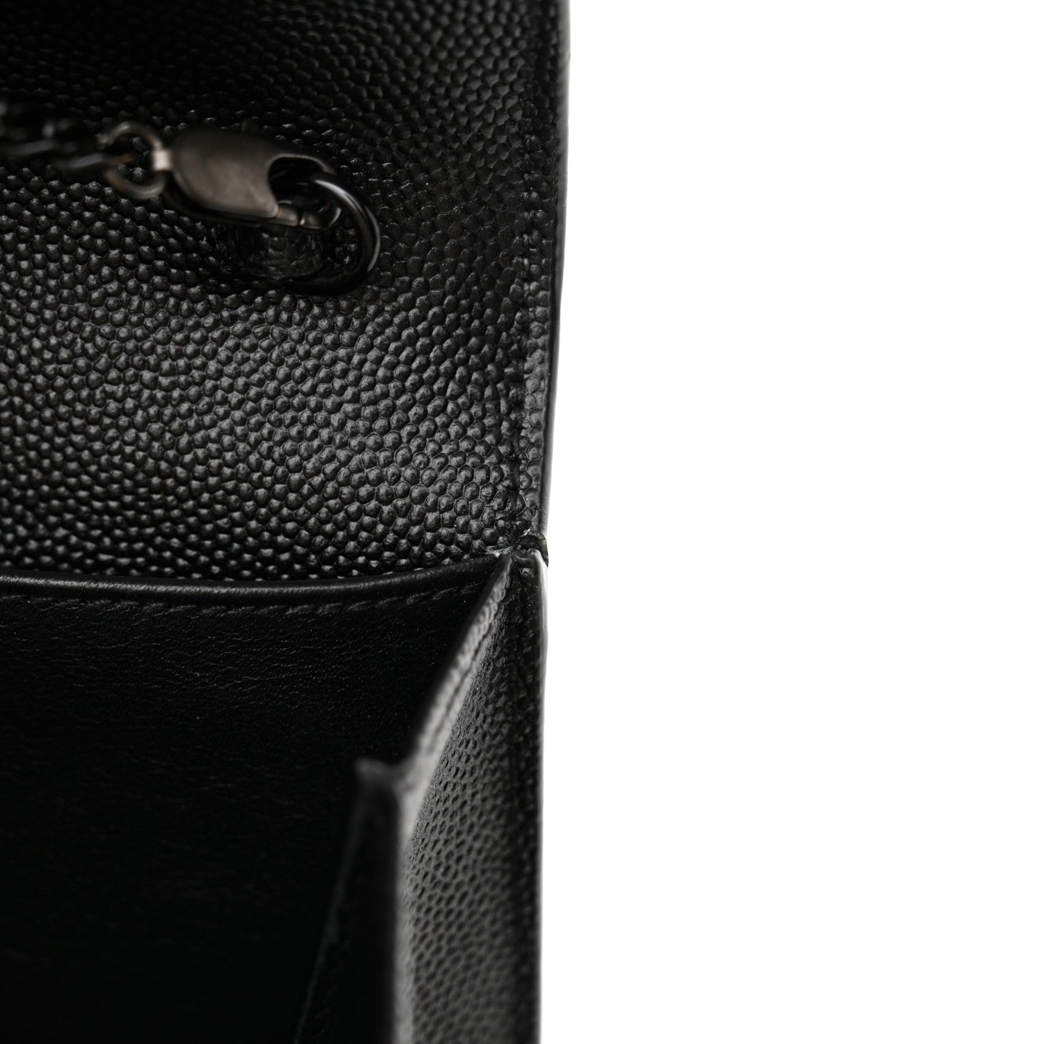 Saint Laurent Grain de Poudre Uptown Chain Wallet Black 12 of 17