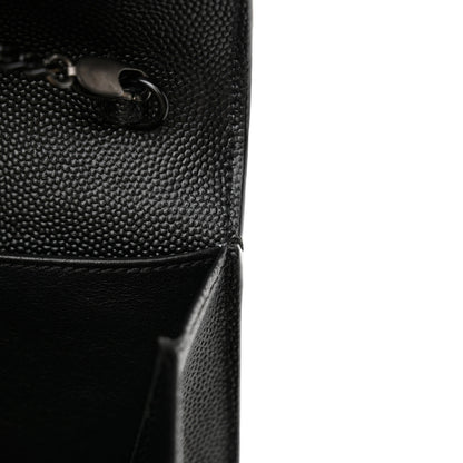 Saint Laurent Grain de Poudre Uptown Chain Wallet Black 12 of 17