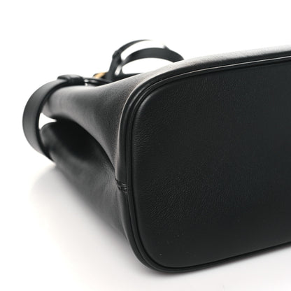 Prada Soft Grain Calfskin Large Buckle Bag With Belt Black 8 of 10
