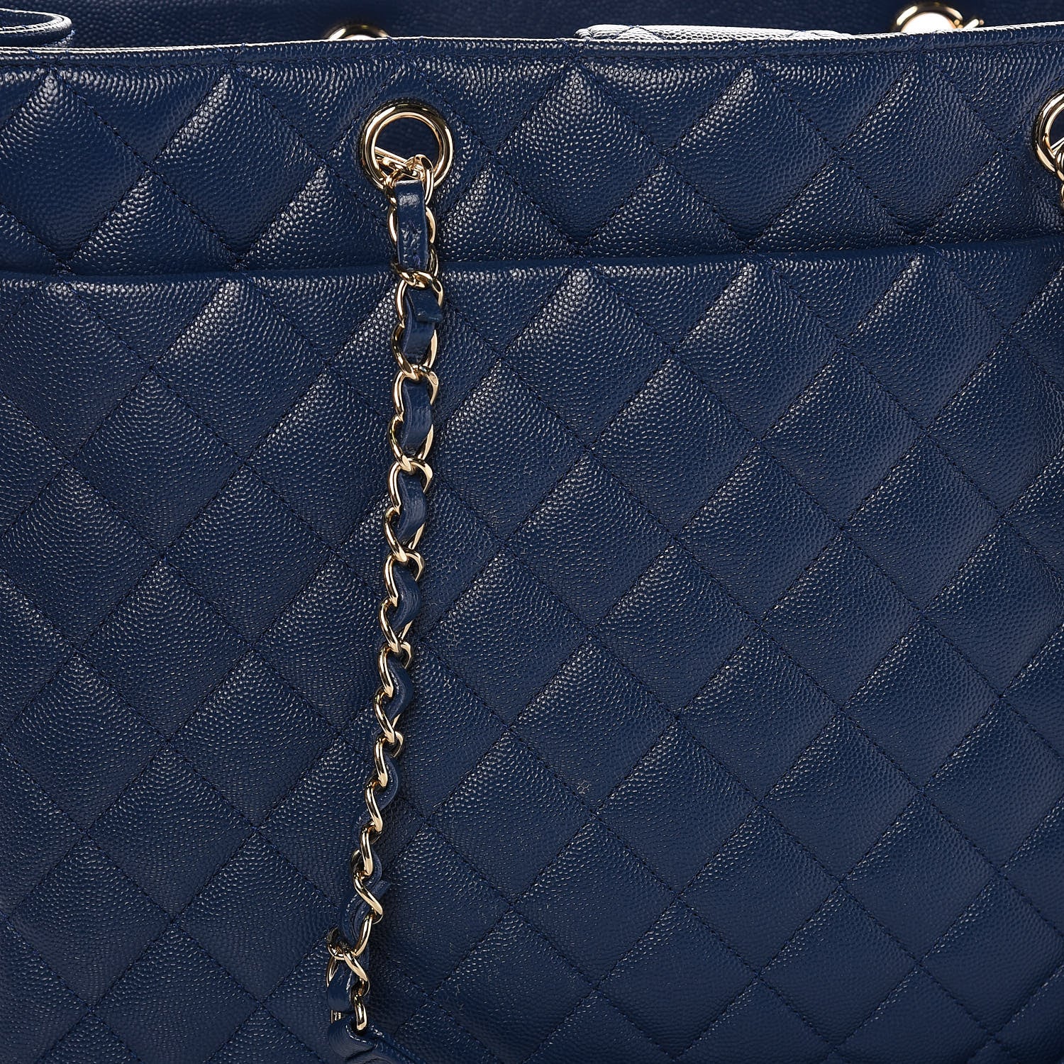 Chanel Caviar Quilted Large Classic Shopping Tote Blue 9 of 11