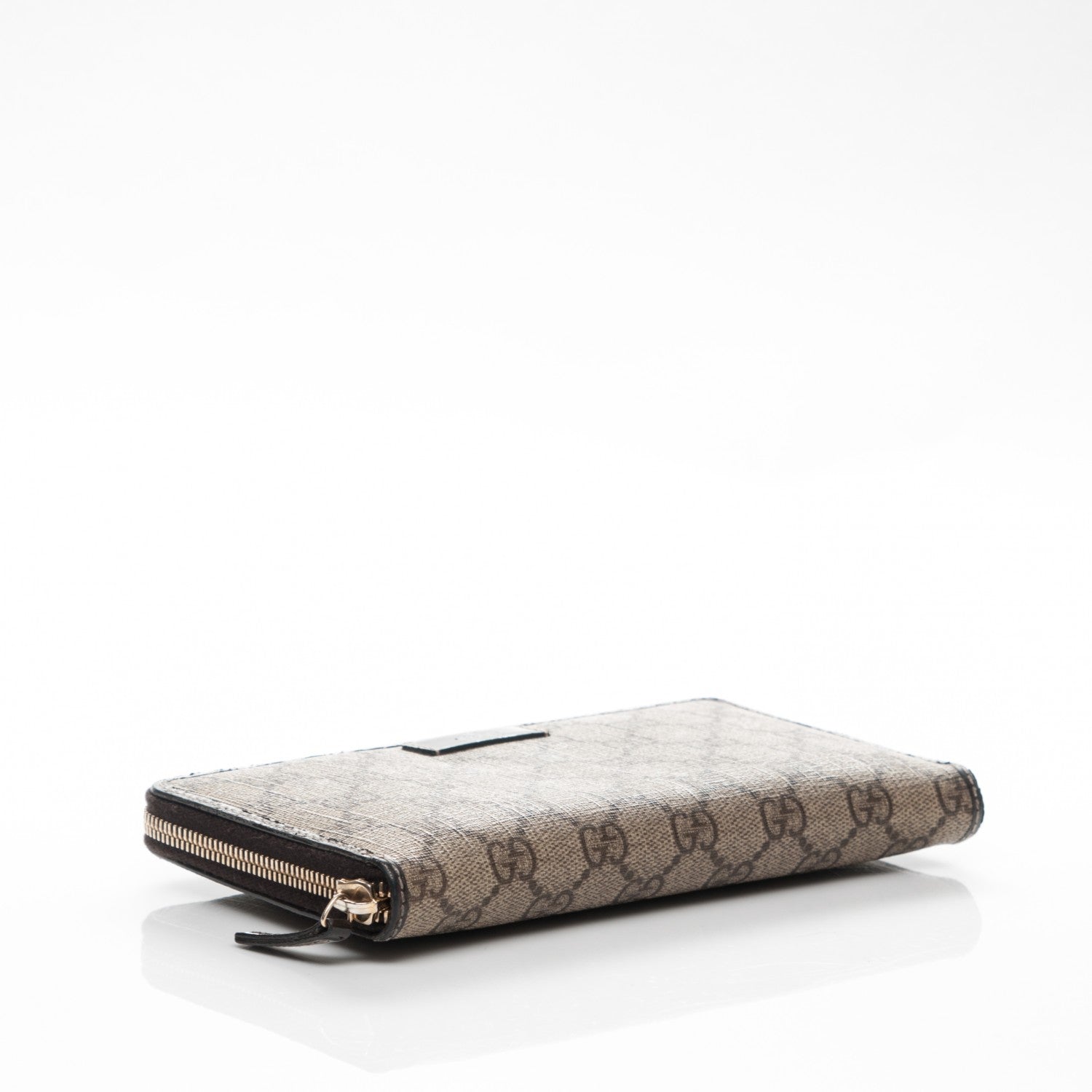 Gucci GG Plus Monogram Joy Zip Around Organizer Wallet Beige Ebony Dark Brown 4 of 7