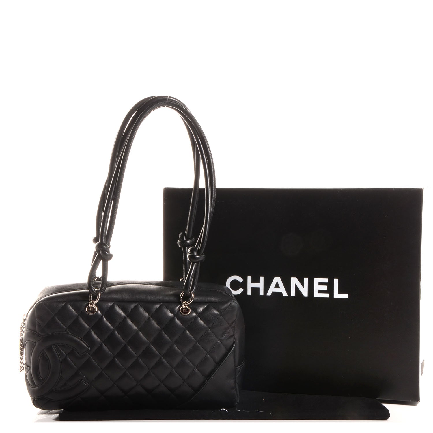 Chanel Calfskin Quilted Large Cambon Bowler Black 3 of 9