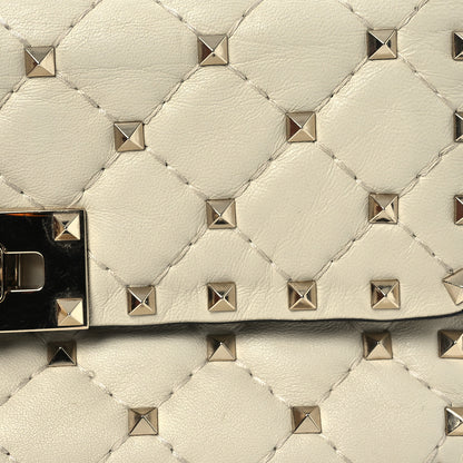 Valentino Garavani Nappa Small Rockstud Spike Shoulder Bag Light Ivory 7 of 15