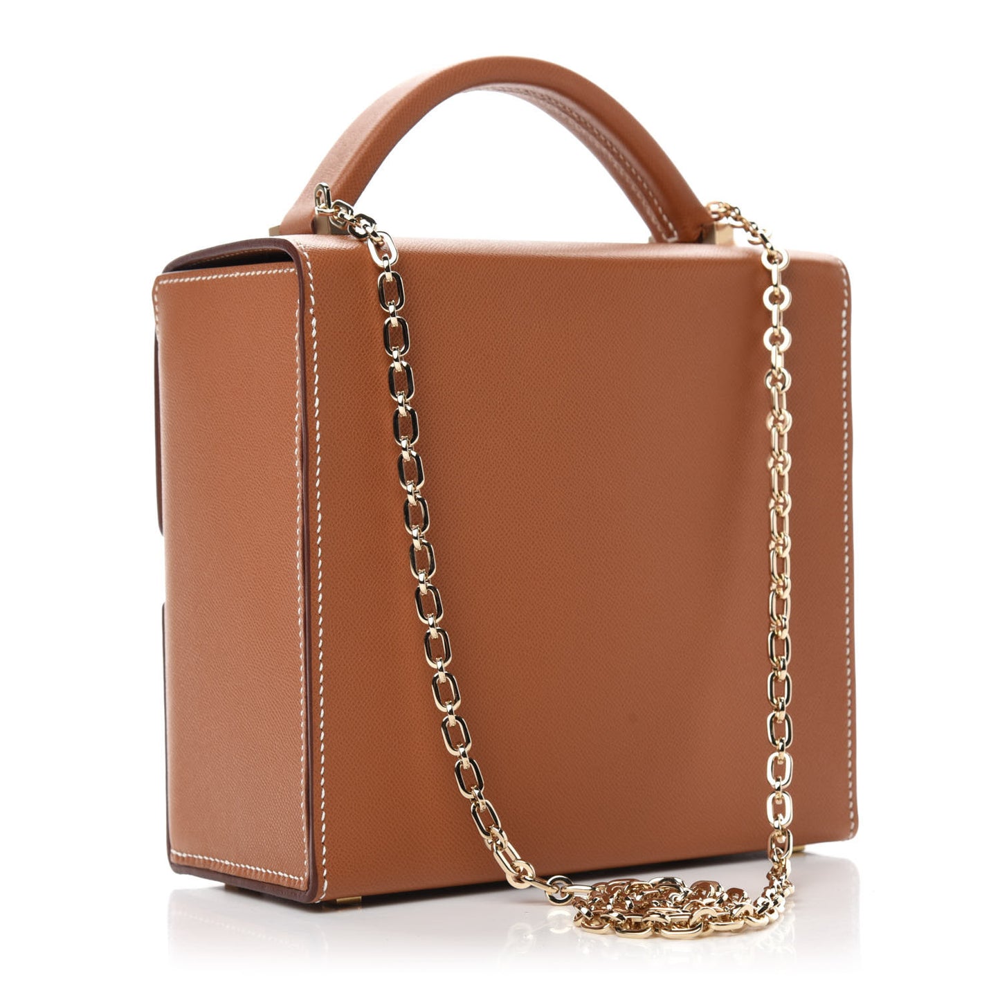 Epsom Cinhetic Boxy Top Handle Bag Gold
