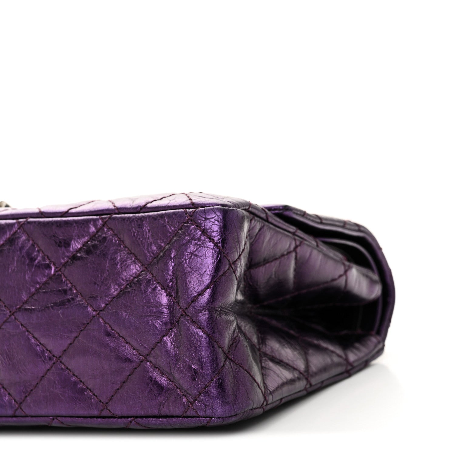 Chanel Metallic Aged Calfskin Quilted 2.55 Reissue 226 Flap Purple 10 of 10