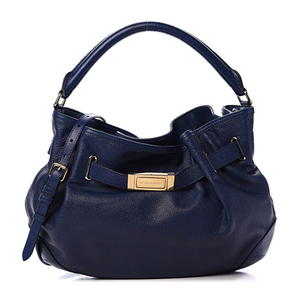 Burberry Grainy Calfskin Wilenmore Hobo Blue 1 of 12