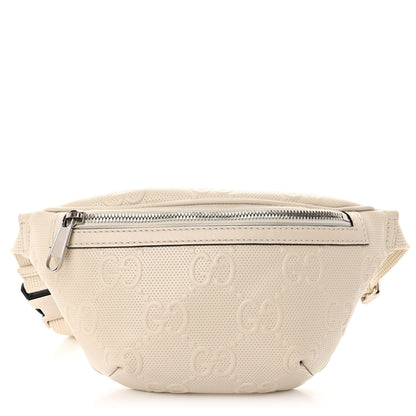 Gucci Calfskin GG Tennis Embossed Belt Bag Mystic White 1 of 10
