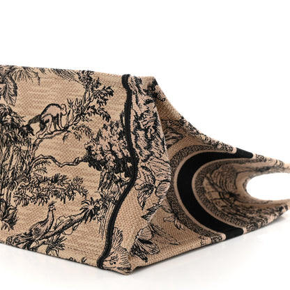 Christian Dior Canvas Embroidered Large Dioriviera Toile De Jouy Book Tote Black 10 of 10