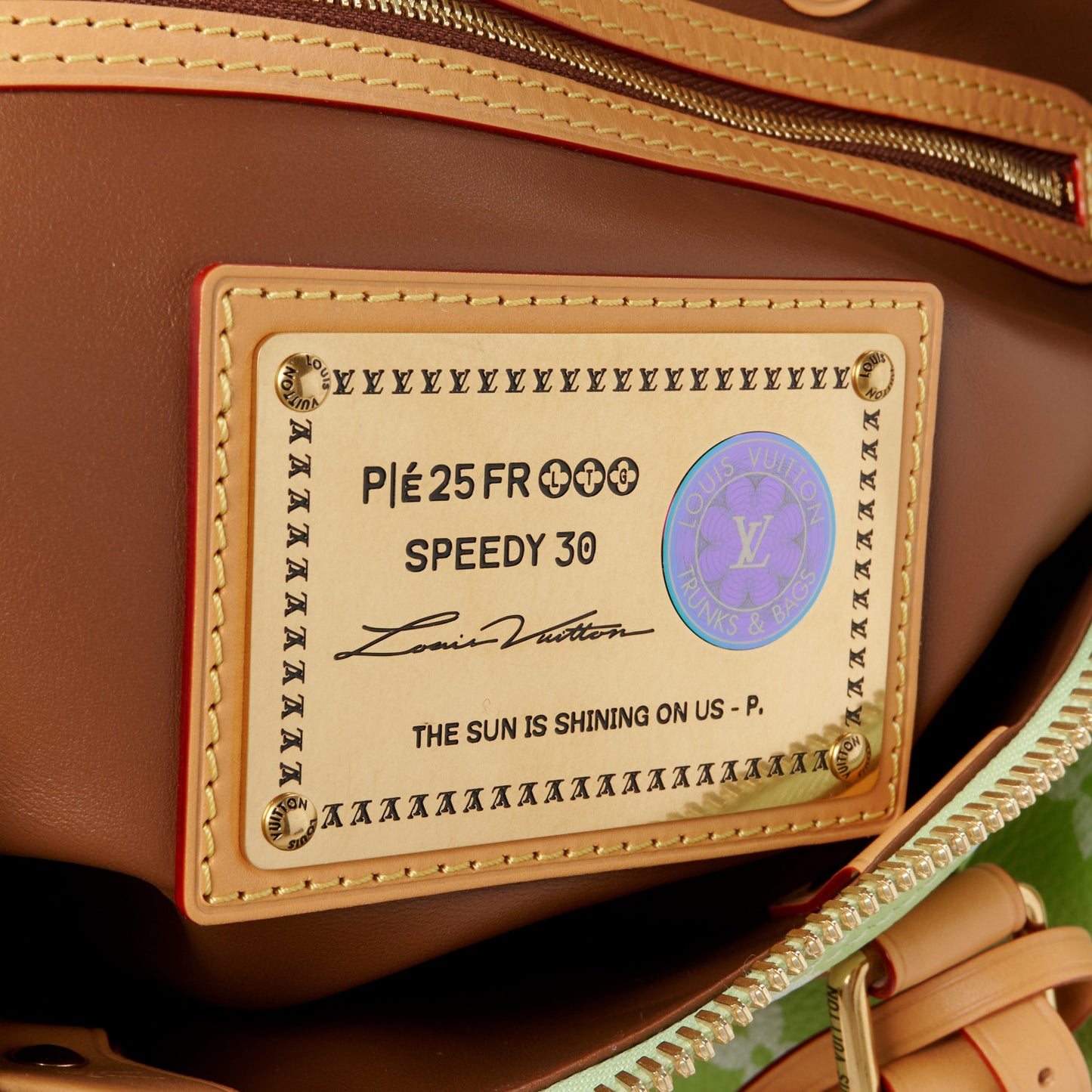 Calfskin Monogram Speedy P9 Bandouliere 30 Frozen Lime