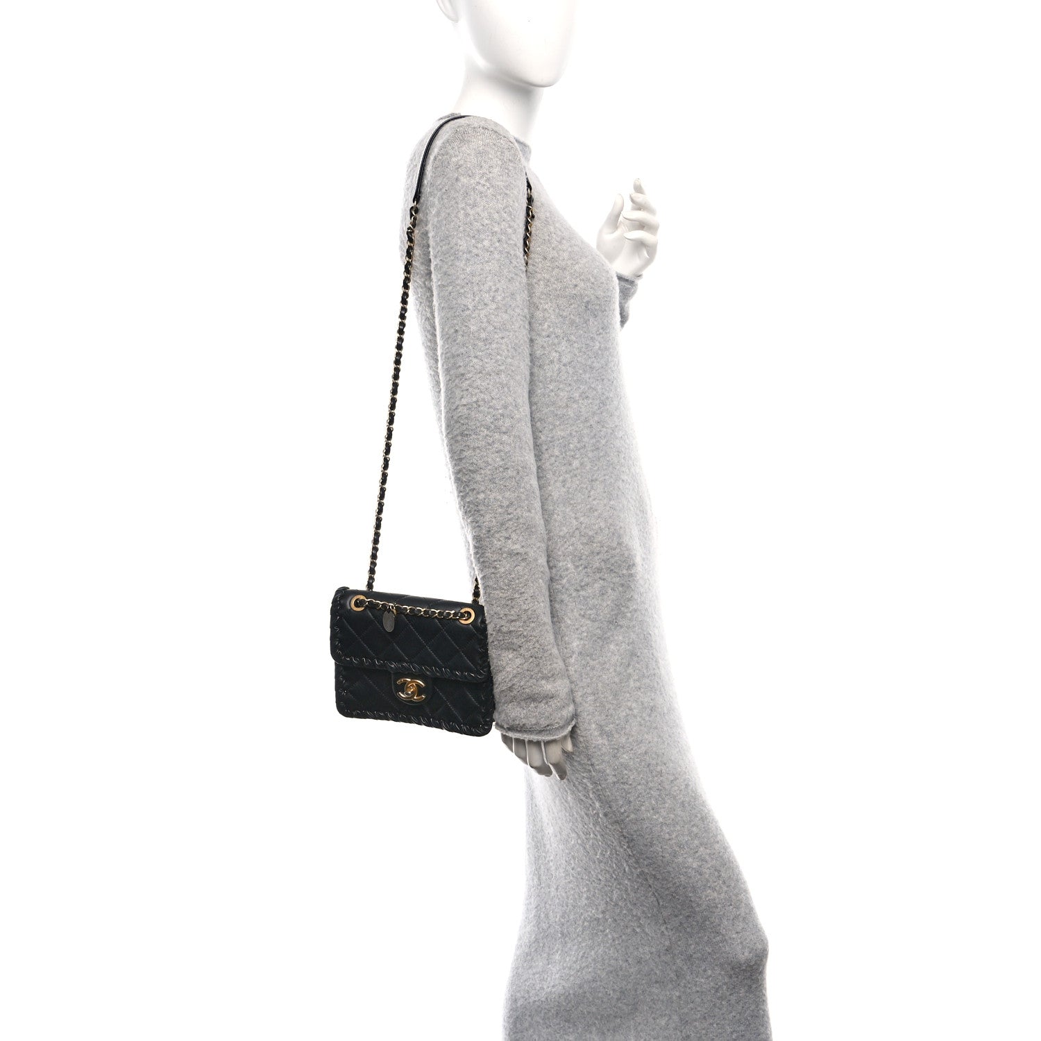 Chanel Calfskin Braided Mini My Own Frame Flap Black 2 of 12