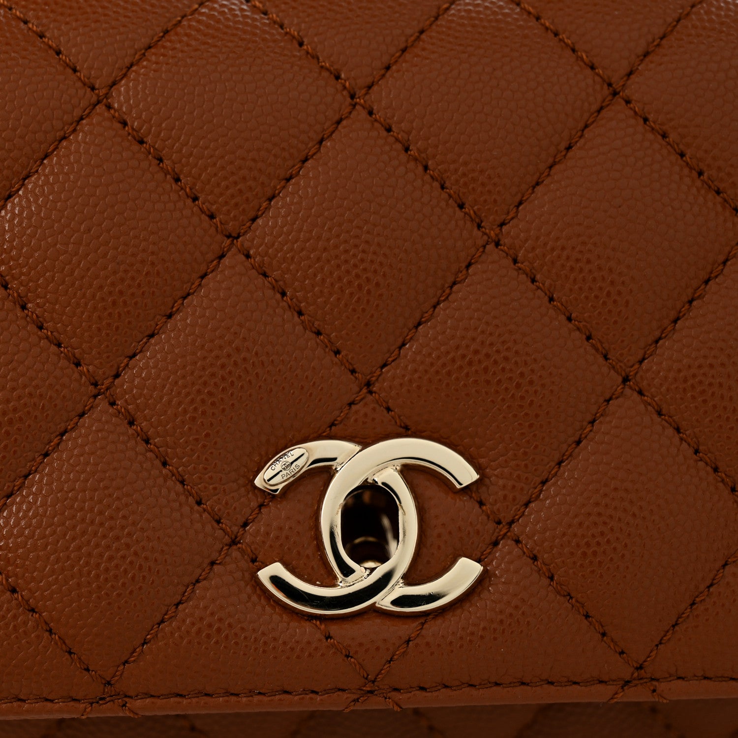 Chanel Caviar Quilted Mini Coco Chain Handle Flap Brown 11 of 11