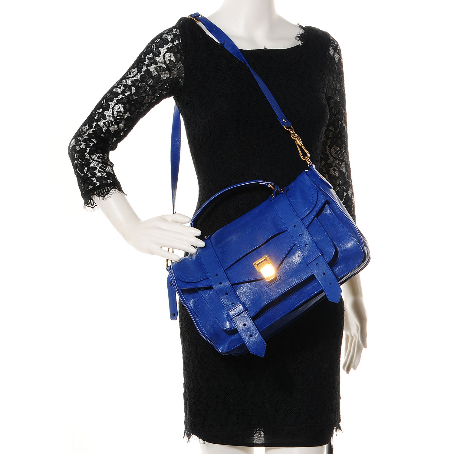 Proenza Schouler Lambskin PS1 Medium Satchel Royal Blue 2 of 12