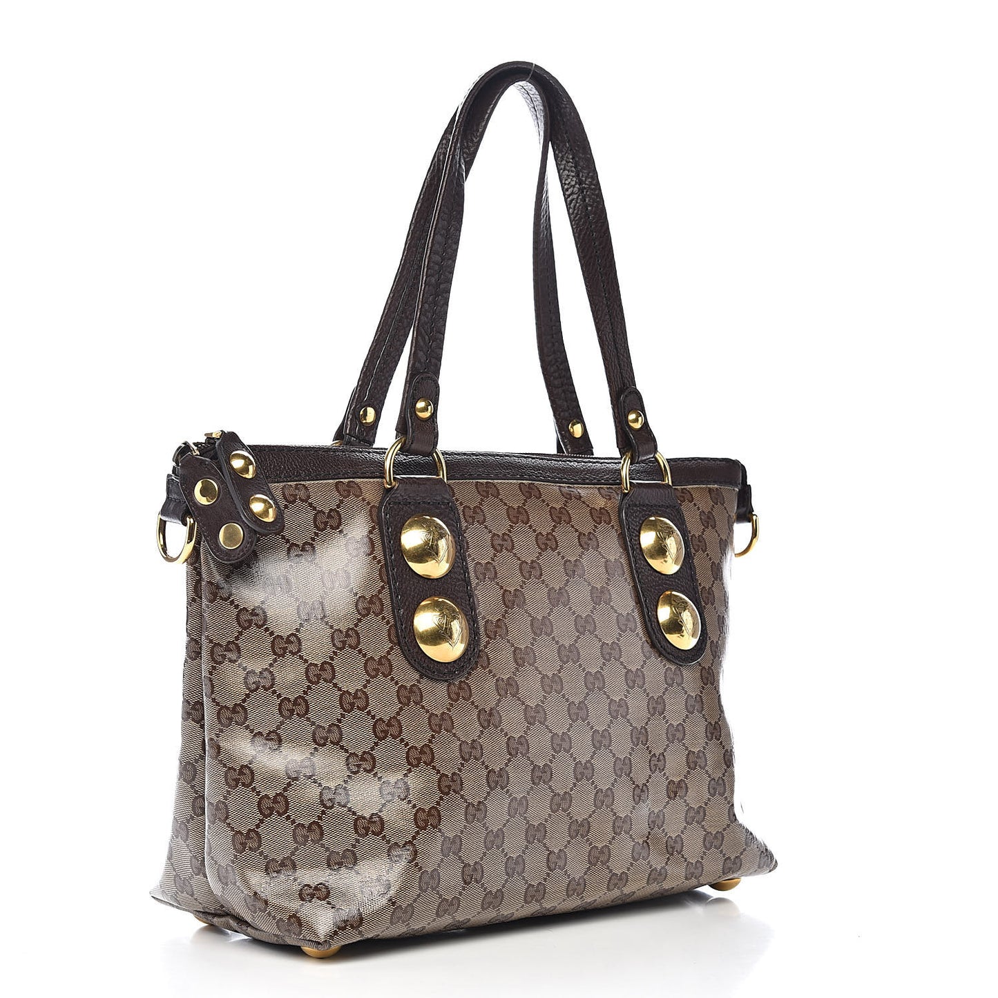 Crystal Monogram Small Babouska Tote Dark Brown