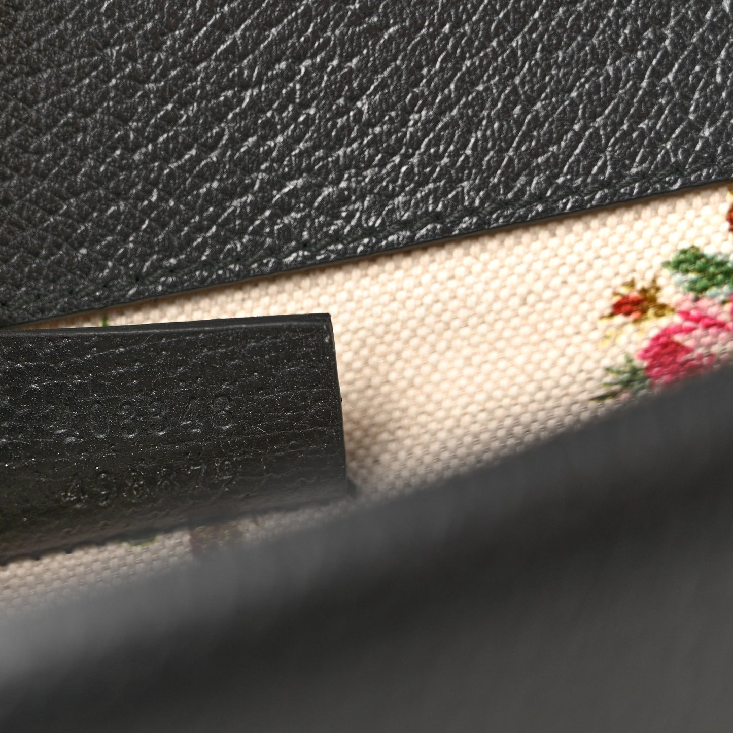 Calfskin Web Floral Embroidered Medium Dionysus Shoulder Bag Black