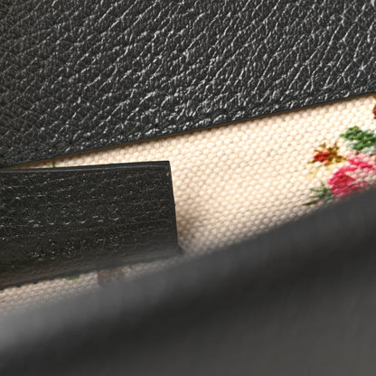 Gucci Calfskin Web Floral Embroidered Medium Dionysus Shoulder Bag Black 7 of 13