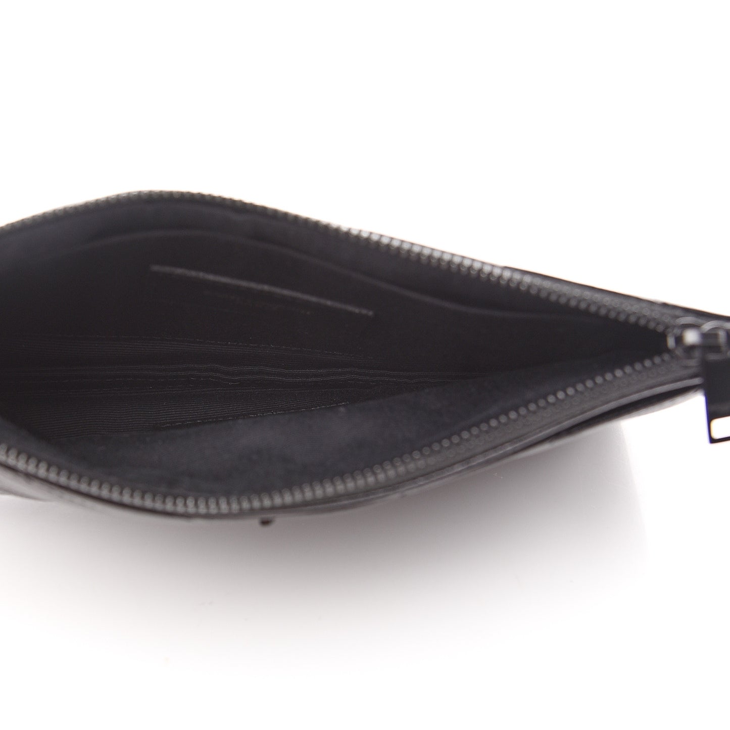 Grain De Poudre Chevron Monogram Bill Pouch Black