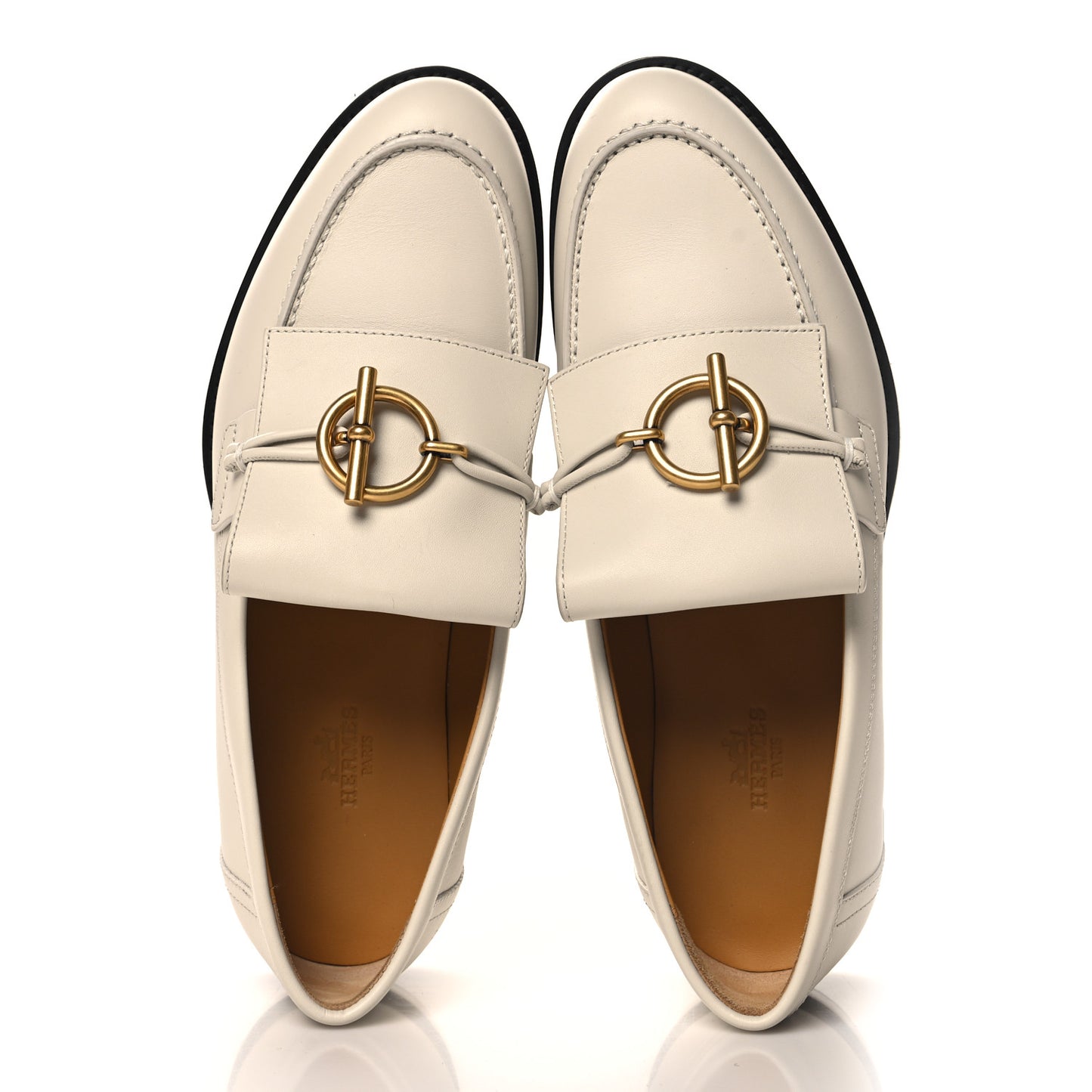 Calfskin Womens Impact Loafers 38 Blanc De Paris