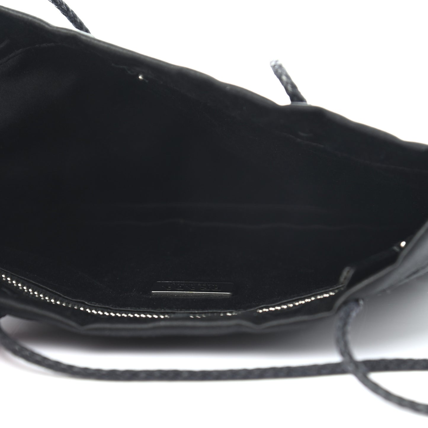 Satin Beaded Mini Tote Bag Black