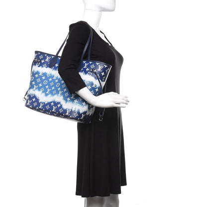 Louis Vuitton Monogram Escale Neverfull MM Blue 2 of 12