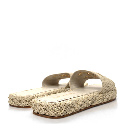 Chanel Braided Cord CC Mules 40 Light Beige 4 of 8