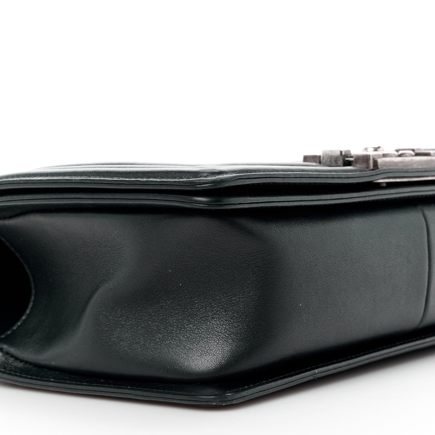 Chanel Lambskin Chevron Quilted Medium Boy Flap Black 9 of 12