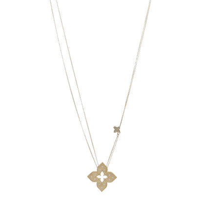Roberto Coin 18K Yellow Gold Diamond Large Venetian Princess Pendant necklace 1 of 4
