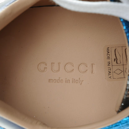 Gucci Lurex Starry Sky Sylvie Web New Ace Sneakers 37 Bluette Silver 7 of 8