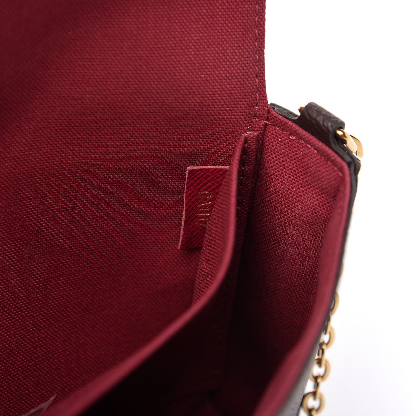 Monogram Pochette Felicie Chain Wallet Fuchsia