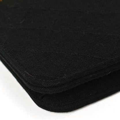Chanel Jersey Quilted Wallet On Chain WOC Black 11 of 12