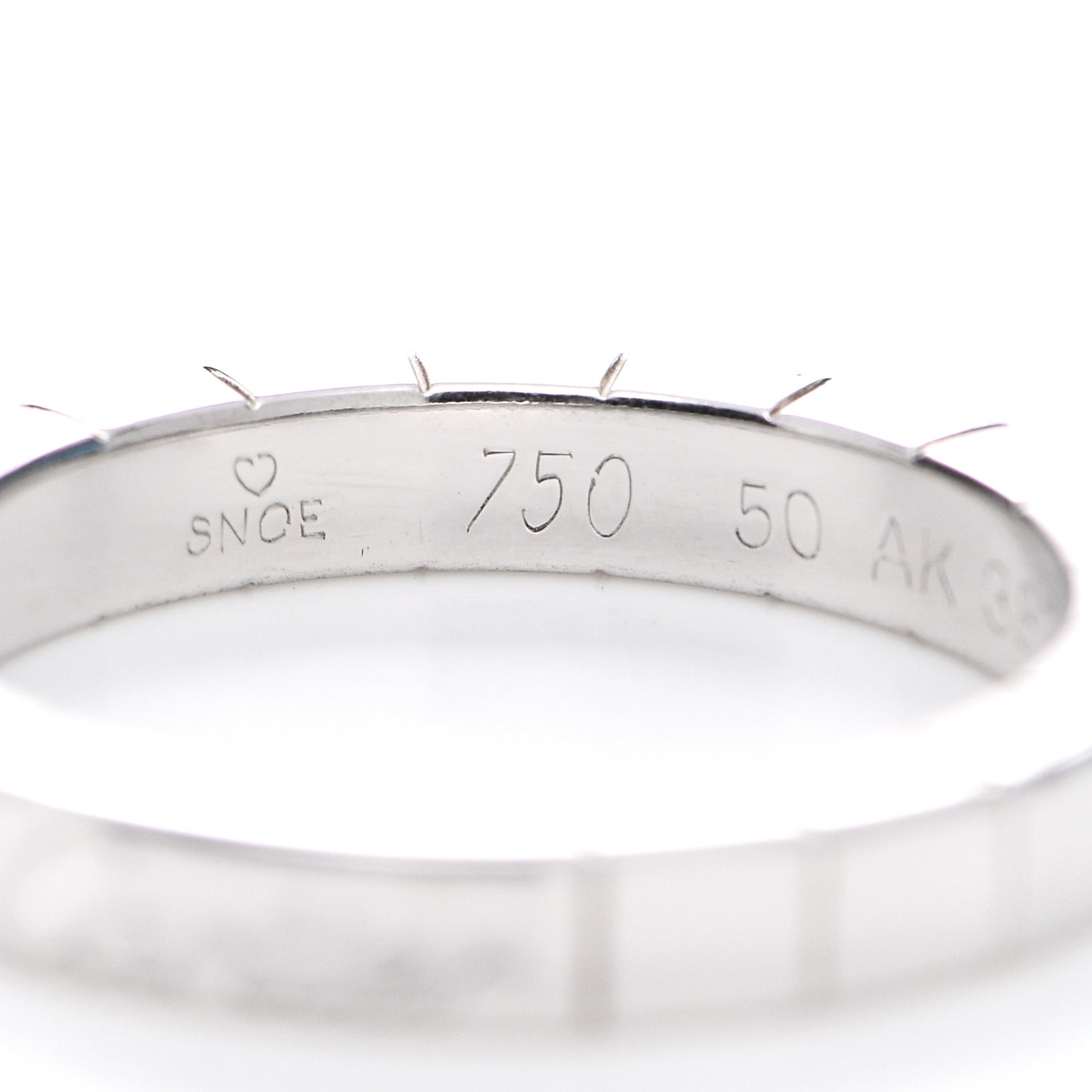 18K White Gold Lanieres Ring 50 5.25
