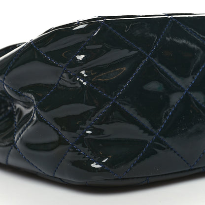 Chanel Patent Quilted Jumbo Single Flap Navy 9 of 11