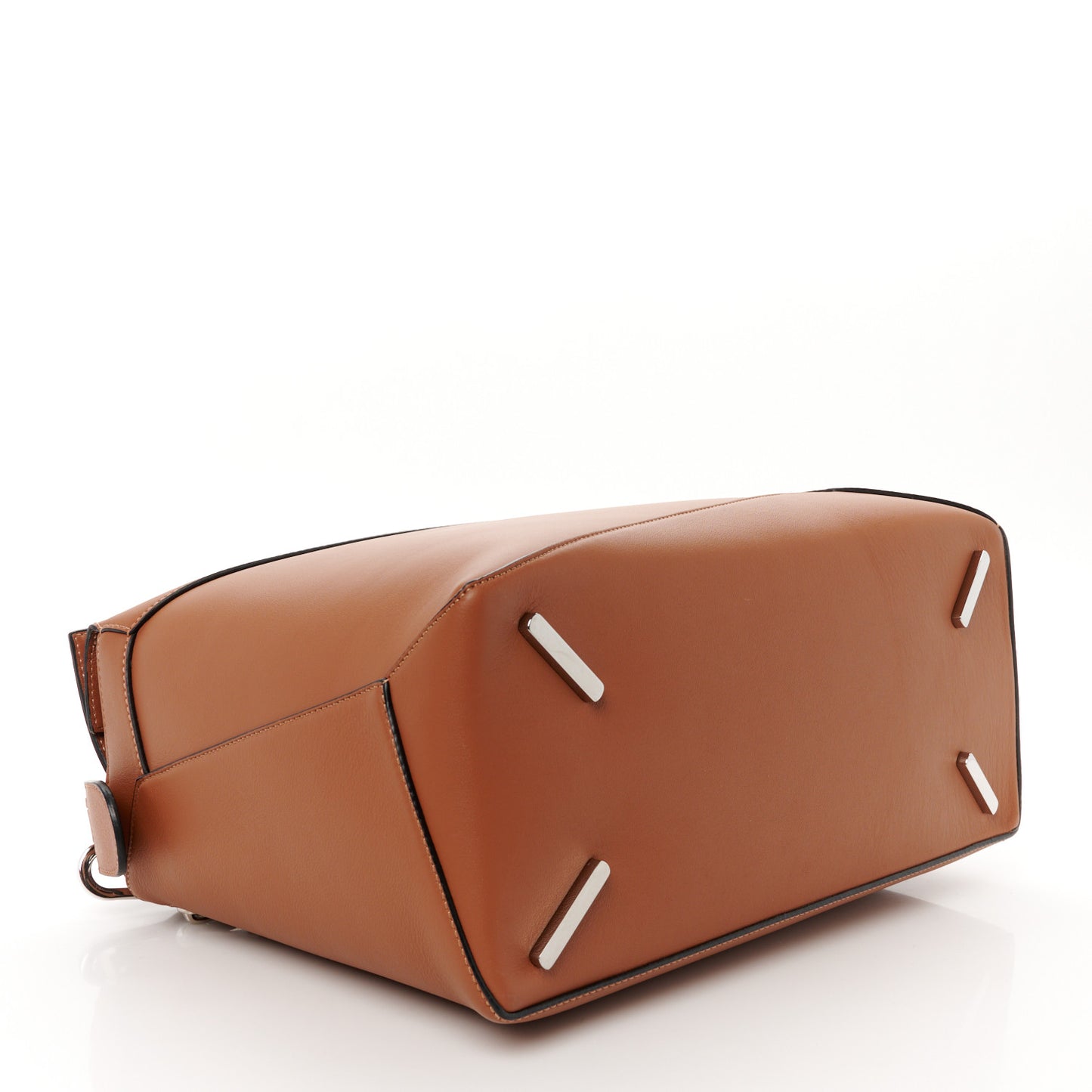 Calfskin Large Puzzle Edge Bag Tan