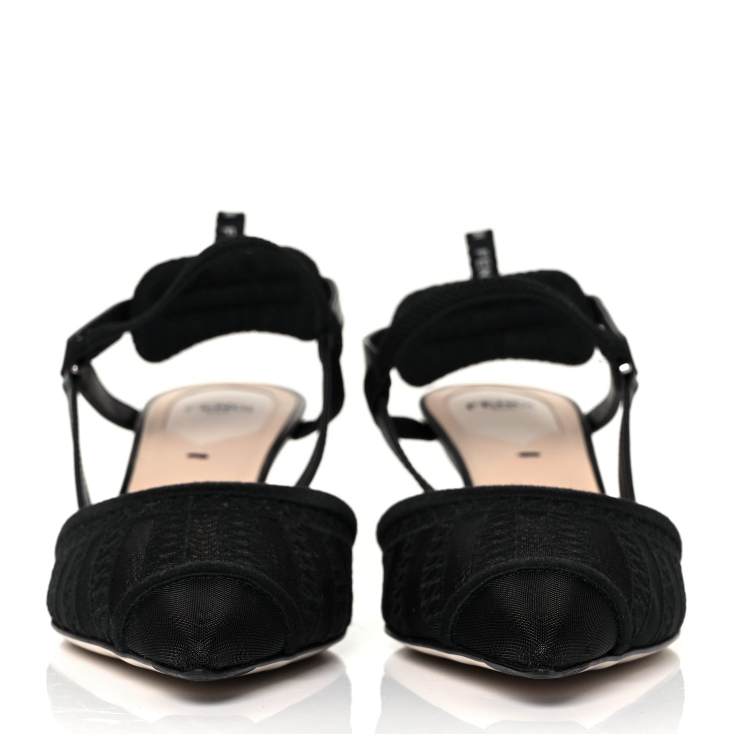 Mesh Vitello Ajour Embroidered Colibri Lite 55mm Slingback Pumps 39 Black