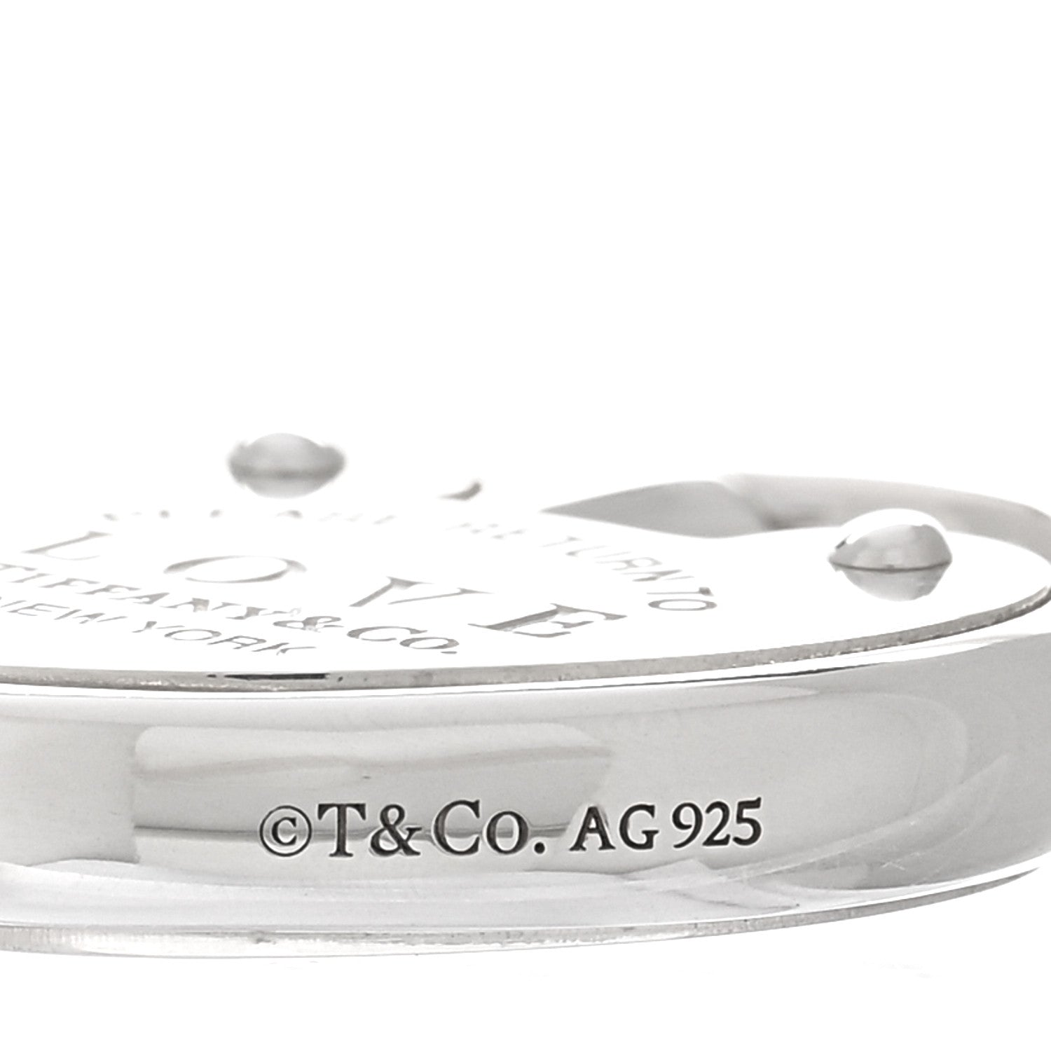 Tiffany Sterling Silver Return to Love Heart Lock Charm 3 of 4