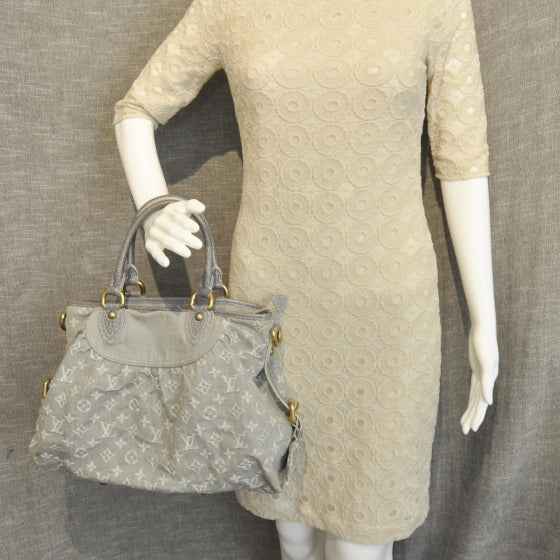Louis Vuitton Denim Neo Cabby MM Grey 2 of 9